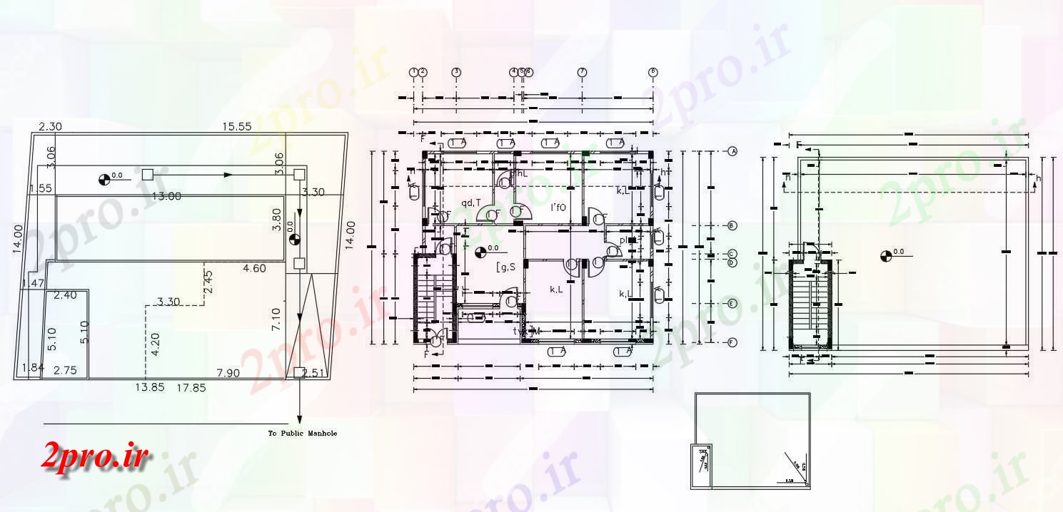 دانلود نقشه خانه های کوچک ، نگهبانی ، سازمانی - طرحی خانه برای 42 پا از Bt حجم 32 دان 10 در 13 متر (کد155817)