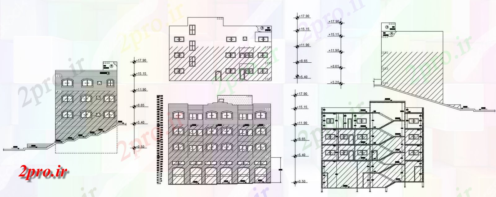 دانلود نقشه مسکونی  ، ویلایی ، آپارتمان  آپارتمان سنتی طراحی ساختمان  (کد155848)