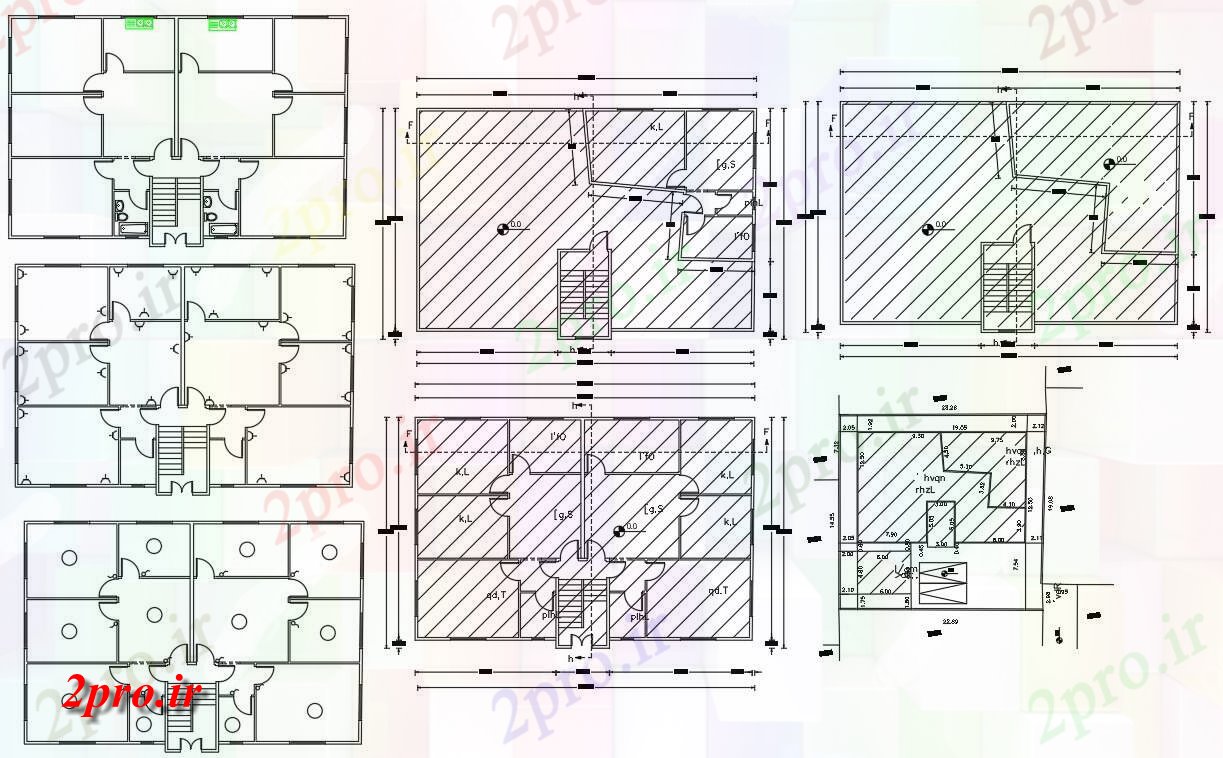 دانلود نقشه مسکونی  ، ویلایی ، آپارتمان  BHK خانه مشترک طرحی طبقه  اتوکد (کد155852)