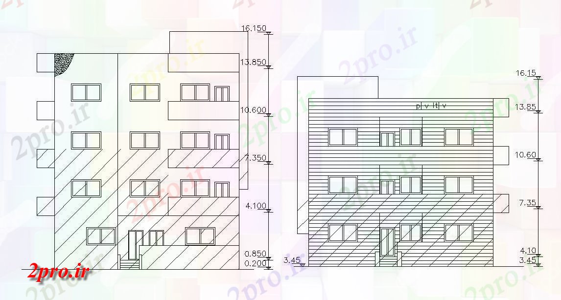 دانلود نقشه خانه های کوچک ، نگهبانی ، سازمانی - اتاق سفارش نمای چیدمان  (کد155901)