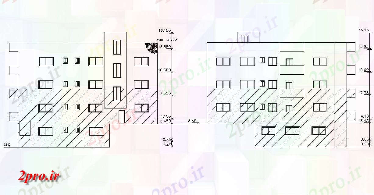 دانلود نقشه مسکونی  ، ویلایی ، آپارتمان  اتاق سفارش نمای طرحی  نشیمن (کد155909)