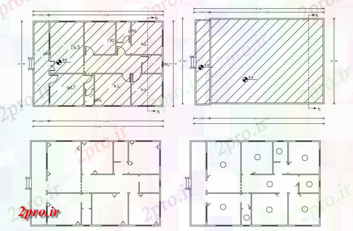 دانلود نقشه خانه های کوچک ، نگهبانی ، سازمانی - توسط 52 حجم توطئه برای 3 BHK خانه طراحی 10 در 16 متر (کد155917)