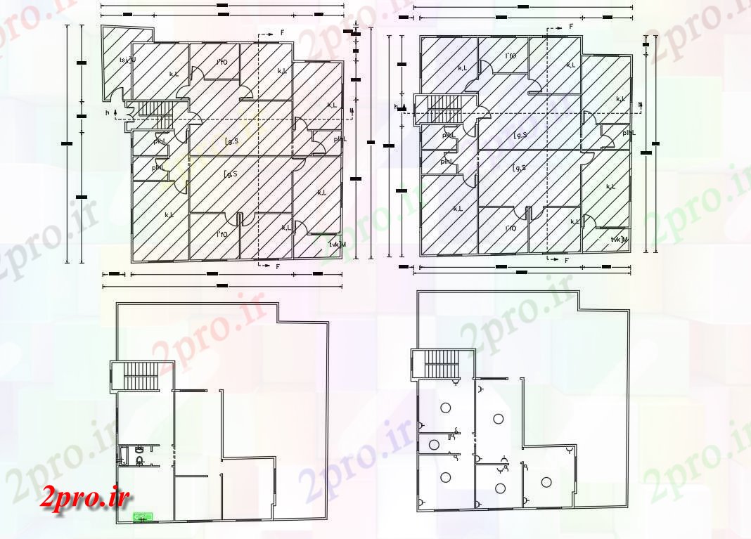 دانلود نقشه مسکونی  ، ویلایی ، آپارتمان  BHK آپارتمان   لوکس  (کد155922)