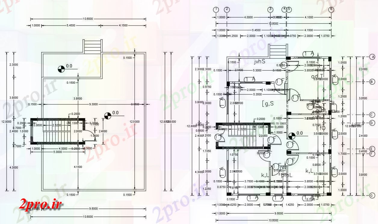 دانلود نقشه خانه های کوچک ، نگهبانی ، سازمانی - X 40 'اندازه پلات برای خانه طرحی (142 میدان متری) 10 در 12 متر (کد155925)