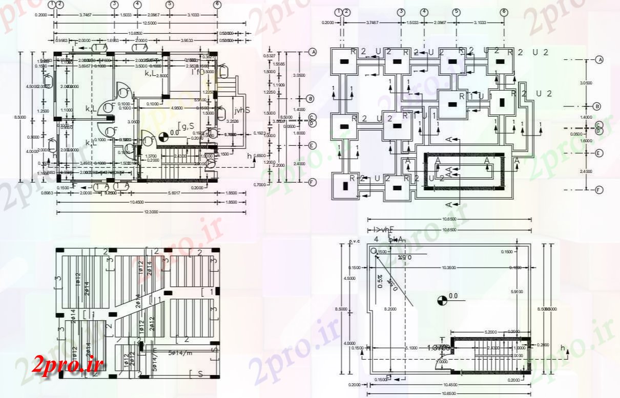 دانلود نقشه خانه های کوچک ، نگهبانی ، سازمانی - X 40 فوت اندازه پلات برای 3 BHK خانه (کد155942)