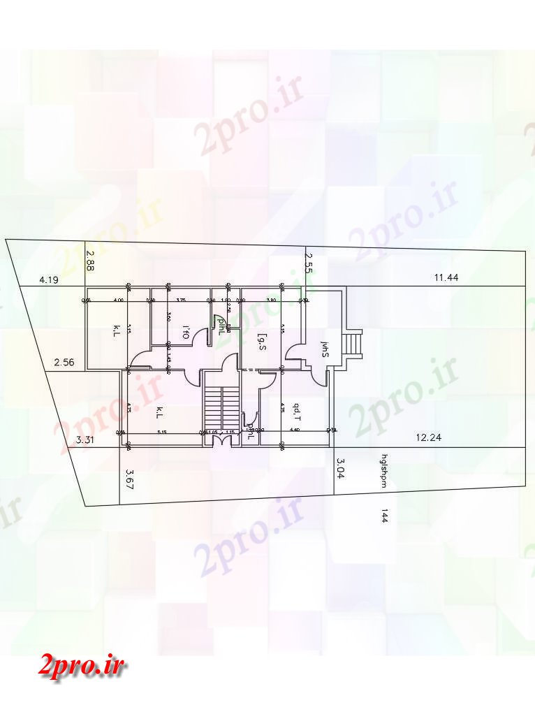 دانلود نقشه خانه های کوچک ، نگهبانی ، سازمانی - BHK خانه طرحی جامع طراحی اتوکد 10 در 16 متر (کد155951)