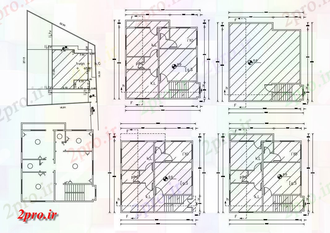 دانلود نقشه مسکونی  ، ویلایی ، آپارتمان  BHK آپارتمان   طرحی طبقه خانه (کد155957)