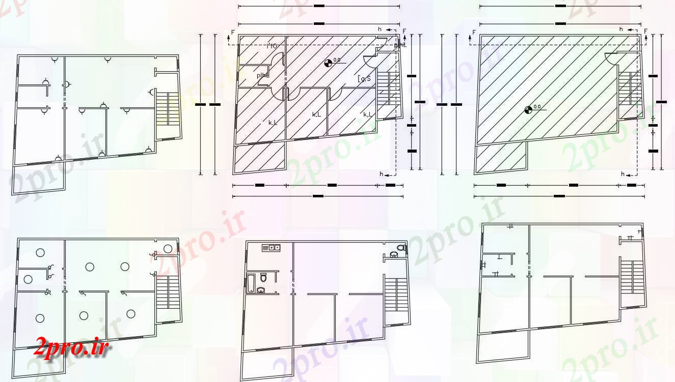 دانلود نقشه خانه های کوچک ، نگهبانی ، سازمانی - اتاق خواب طرحی خانه با کامل 11 در 13 متر (کد155959)