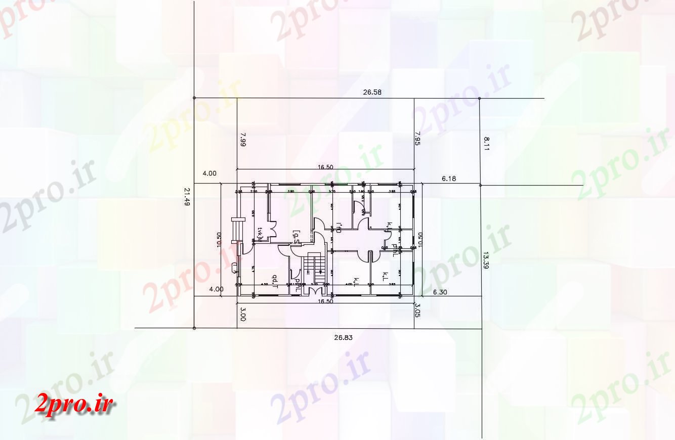 دانلود نقشه خانه های کوچک ، نگهبانی ، سازمانی - X 52 طرحی خانه 10 در 16 متر (کد156037)