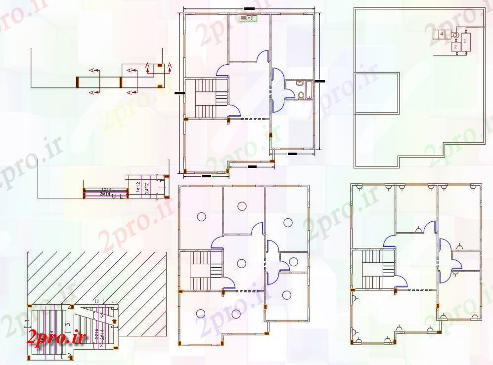 دانلود نقشه مسکونی  ، ویلایی ، آپارتمان  BHK آپارتمان   طبقه با برق طرحی چیدمان (کد156110)