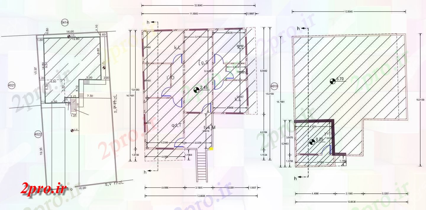 دانلود نقشه خانه های کوچک ، نگهبانی ، سازمانی - X 52 'FLOT حجم برای خانه 11 در 13 متر (کد156152)