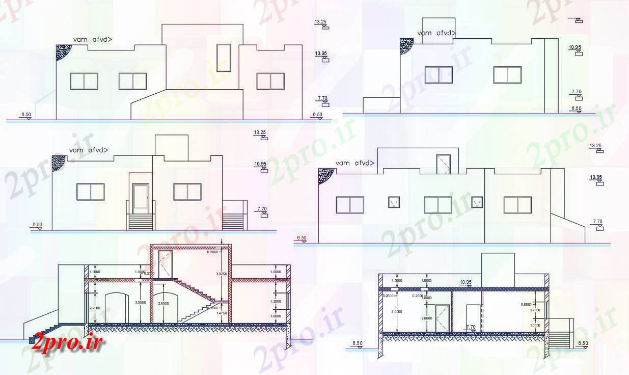 دانلود نقشه مسکونی  ، ویلایی ، آپارتمان  فوت مربع ساختمان خانه طراحی (کد156174)