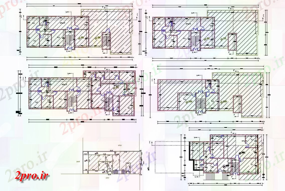 دانلود نقشه مسکونی  ، ویلایی ، آپارتمان  BHK آپارتمان   طرحی طبقه (کد156184)