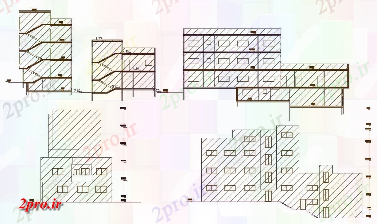 دانلود نقشه مسکونی  ، ویلایی ، آپارتمان   اتوکد آپارتمان   طراحی ساختمان  (کد156185)