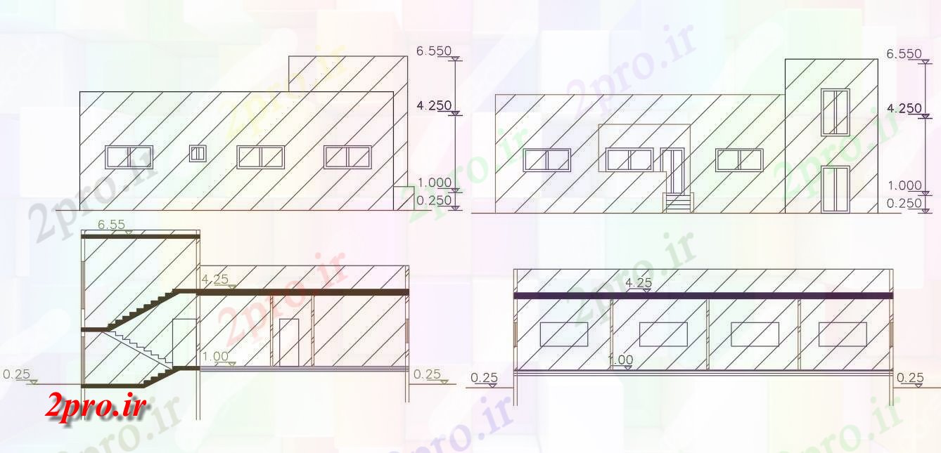 دانلود نقشه مسکونی  ، ویلایی ، آپارتمان  توسط 50 فوت ساختمان خانه (کد156212)