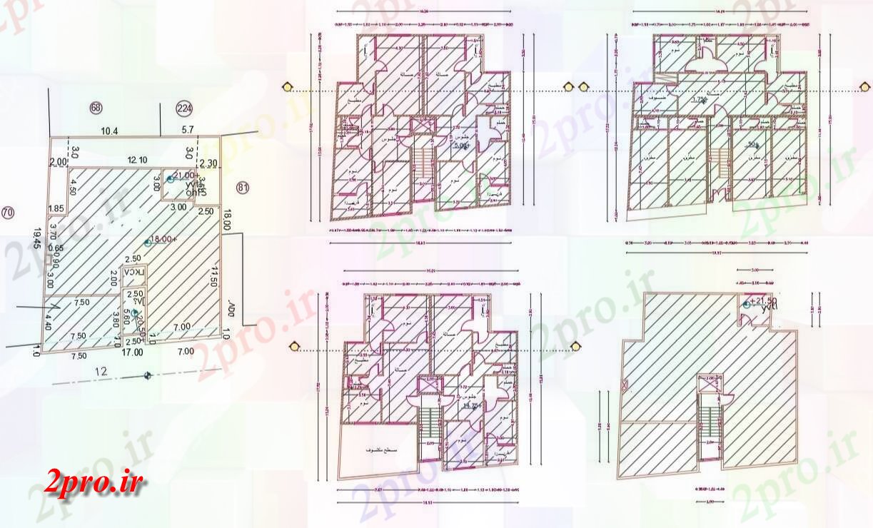 دانلود نقشه مسکونی  ، ویلایی ، آپارتمان  X 62 'آپارتمان طرحی طبقه (کد156213)