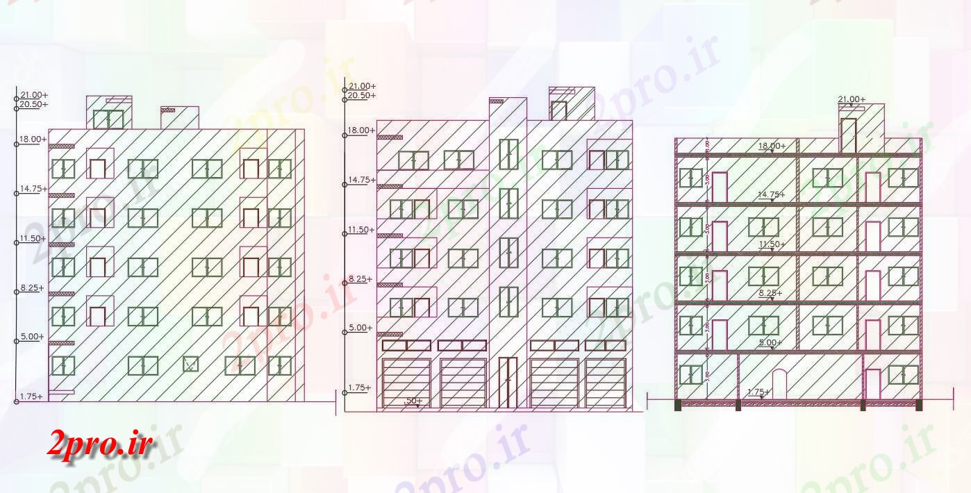 دانلود نقشه مسکونی  ، ویلایی ، آپارتمان  معماری آپارتمان   طراحی ساختمان  نشیمن (کد156214)