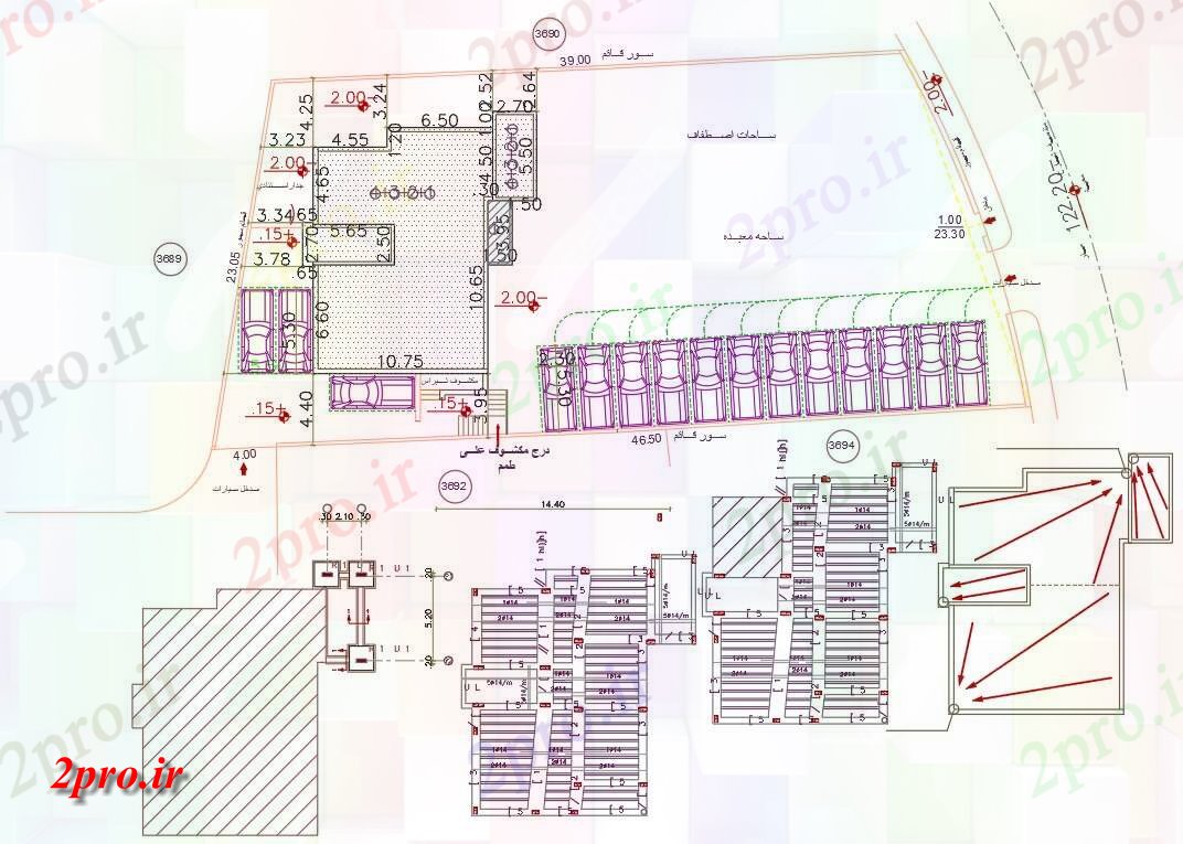 دانلود نقشه دانشگاه ، آموزشکده ، موسسه - دانشگاه ، آموزشکده طرحی با ساخت و ساز Workling نشیمن 23 در 39 متر (کد156219)