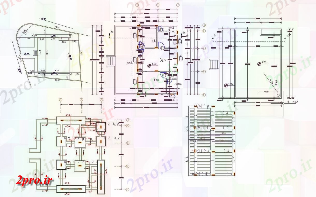 دانلود نقشه مسکونی ، ویلایی ، آپارتمان X 40 طرحی خانه 8 در 12 متر (کد156240)