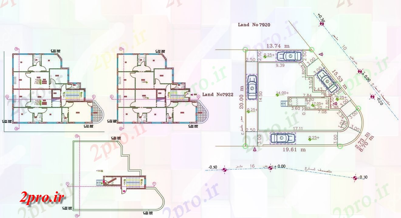 دانلود نقشه مسکونی ، ویلایی ، آپارتمان BHK خانه مشترک با طرحی جامع 14 در 16 متر (کد156242)