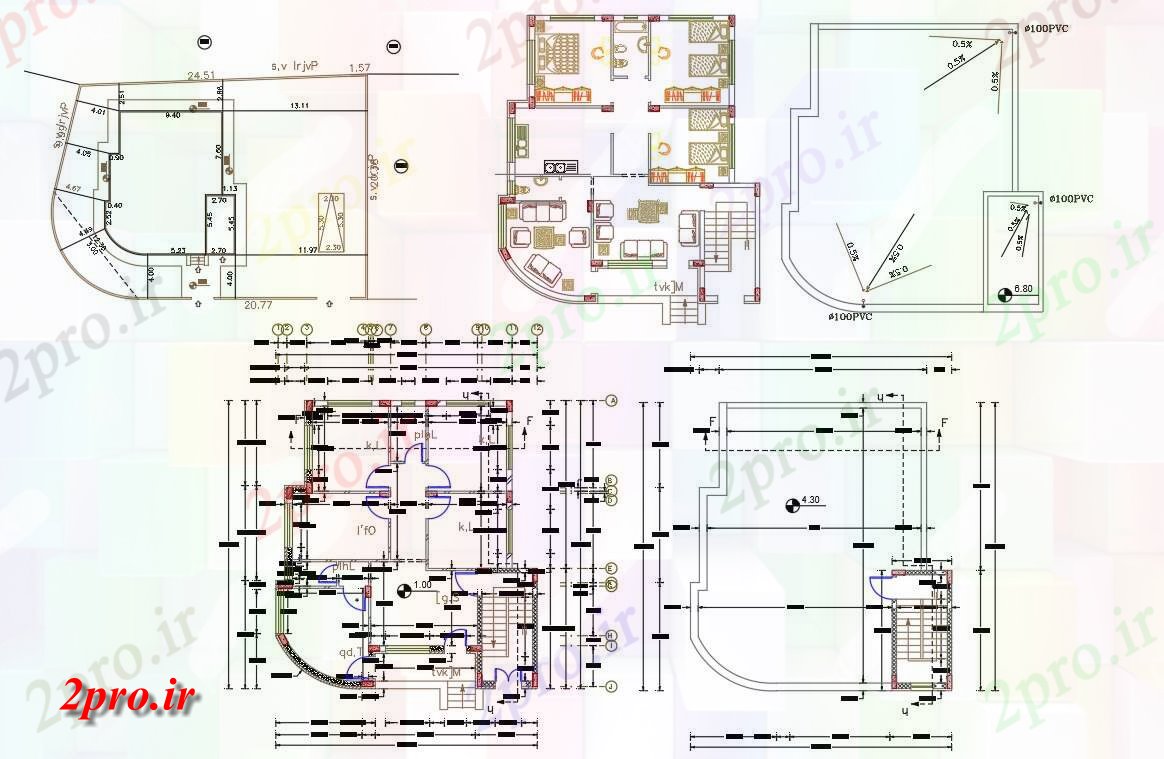 دانلود نقشه مسکونی ، ویلایی ، آپارتمان BHK خانه طرحی طبقه همکف 11 در 13 متر (کد156256)