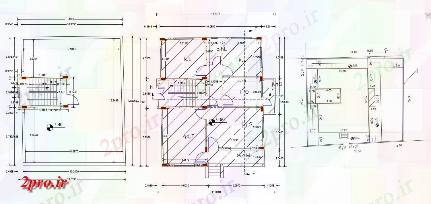 دانلود نقشه مسکونی ، ویلایی ، آپارتمان BHK اتوکد خانه طرحی جامع نشیمن 11 در 12 متر (کد156266)