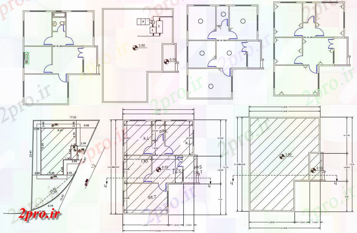 دانلود نقشه مسکونی ، ویلایی ، آپارتمان X 40 'پا طرحی خانه 9 در 12 متر (کد156273)