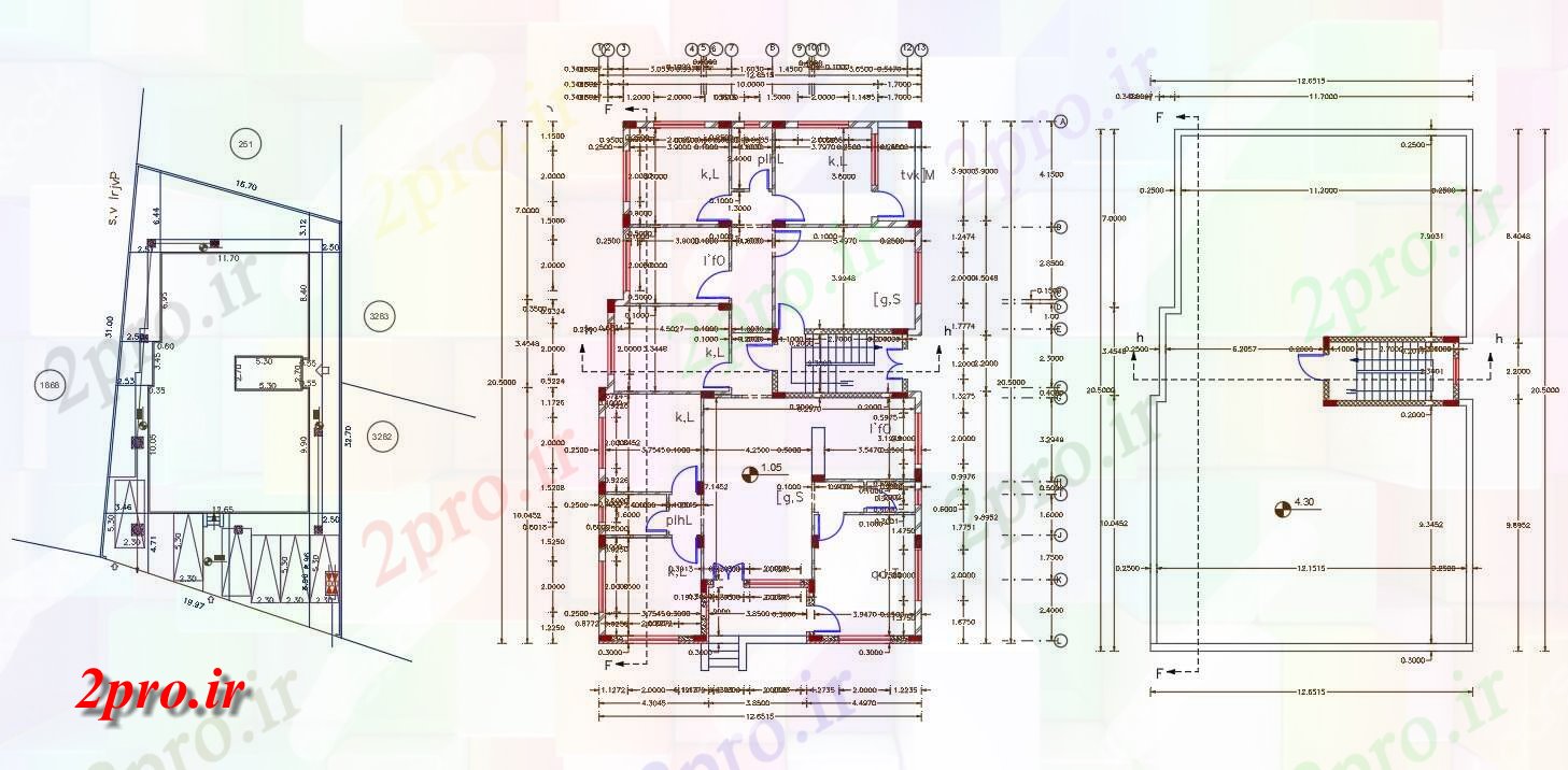 دانلود نقشه مسکونی  ، ویلایی ، آپارتمان  X 65 'آپارتمان طرحی خانه (کد156277)