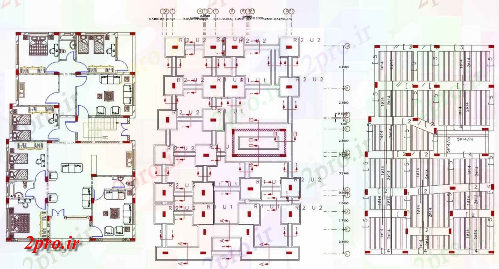 دانلود نقشه مسکونی  ، ویلایی ، آپارتمان  توسط 65 پا آپارتمان   طرحی مبلمان طرحی  (کد156278)