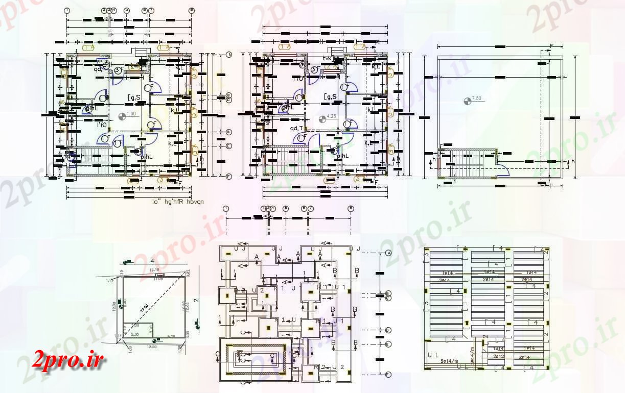 دانلود نقشه مسکونی ، ویلایی ، آپارتمان X 36 خانه طرحی 10 در 11 متر (کد156300)