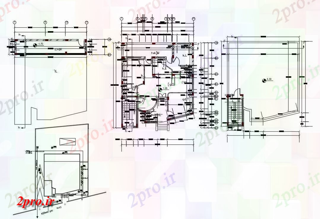 دانلود نقشه مسکونی ، ویلایی ، آپارتمان معماری ویلایی با طرحی جامع 12 در 14 متر (کد156325)