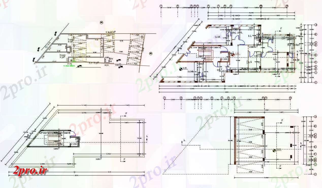 دانلود نقشه مسکونی ، ویلایی ، آپارتمان فروشگاه با 3 طرحی طبقه BHK خانه 15 در 28 متر (کد156328)