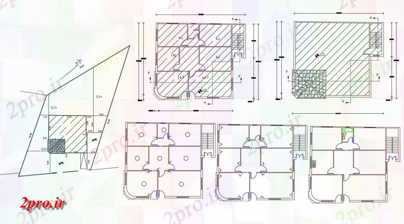 دانلود نقشه مسکونی ، ویلایی ، آپارتمان 3 BHK کامل خانه طرحی 13 در 15 متر (کد156333)