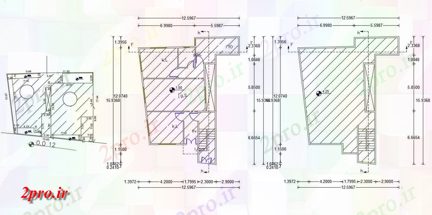 دانلود نقشه مسکونی ، ویلایی ، آپارتمان X 50 'طرحی خانه (222 میدان متری) 12 در 15 متر (کد156338)