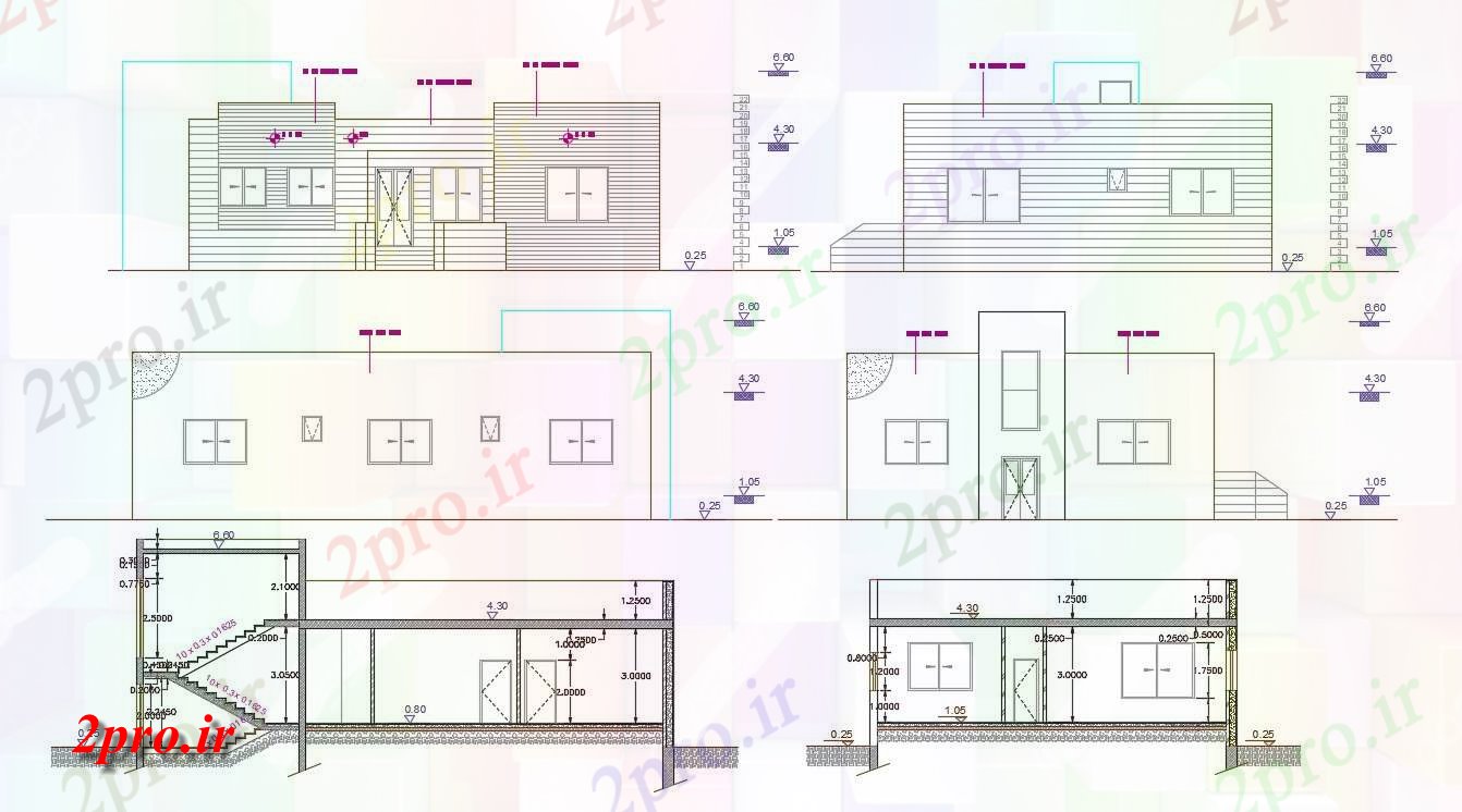 دانلود نقشه مسکونی  ، ویلایی ، آپارتمان  فوت مربع ساختمان خانه (کد156357)