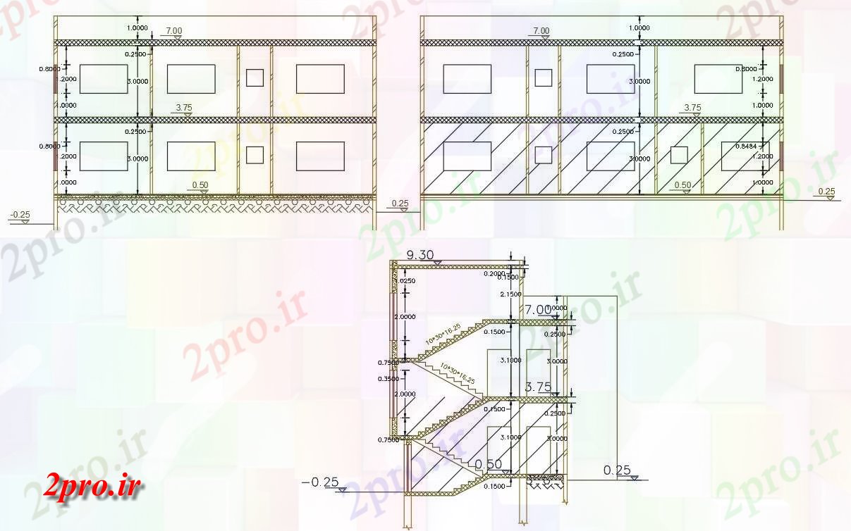 دانلود نقشه مسکونی  ، ویلایی ، آپارتمان  سطحی آپارتمان   ساختمان بخش نشیمن (کد156369)