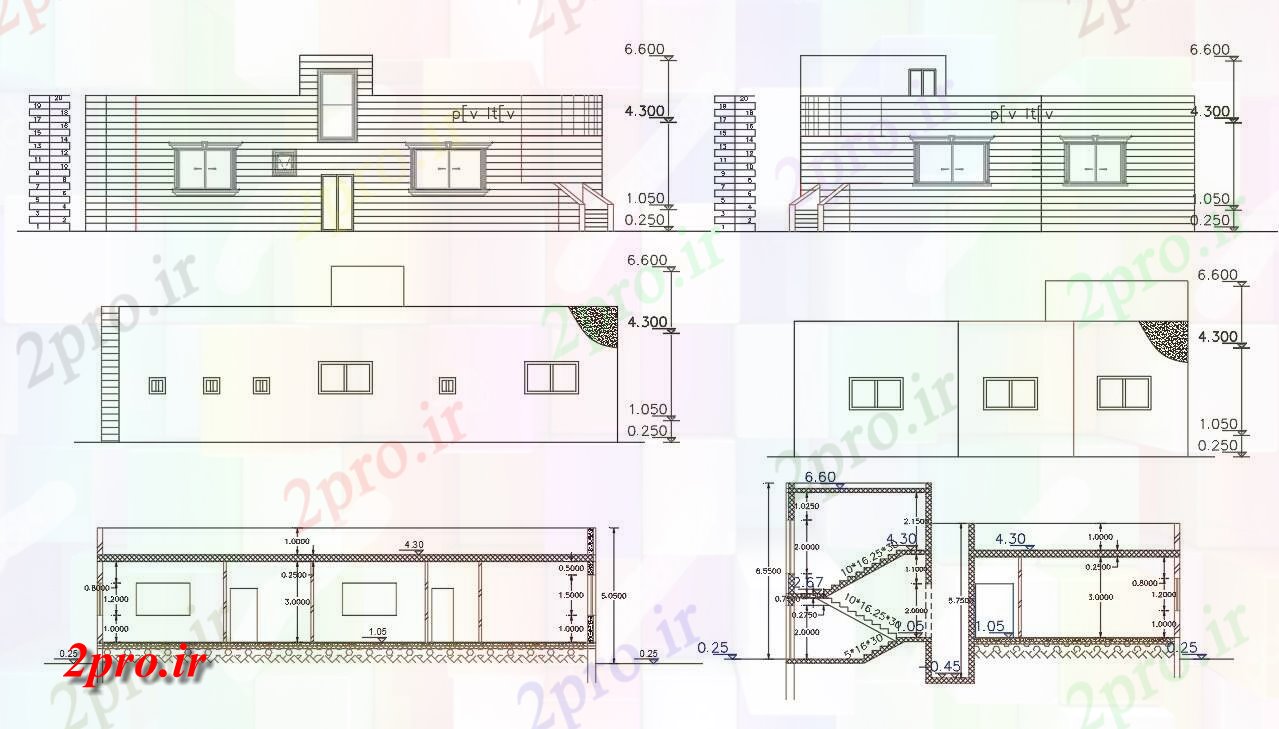 دانلود نقشه مسکونی  ، ویلایی ، آپارتمان  فوت مربع ساختمان خانه (کد156376)