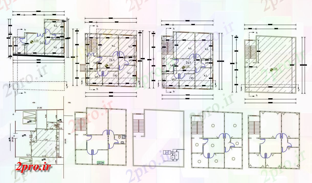 دانلود نقشه مسکونی ، ویلایی ، آپارتمان X 40 طرحی خانه (178 میدان متری) 11 در 12 متر (کد156384)