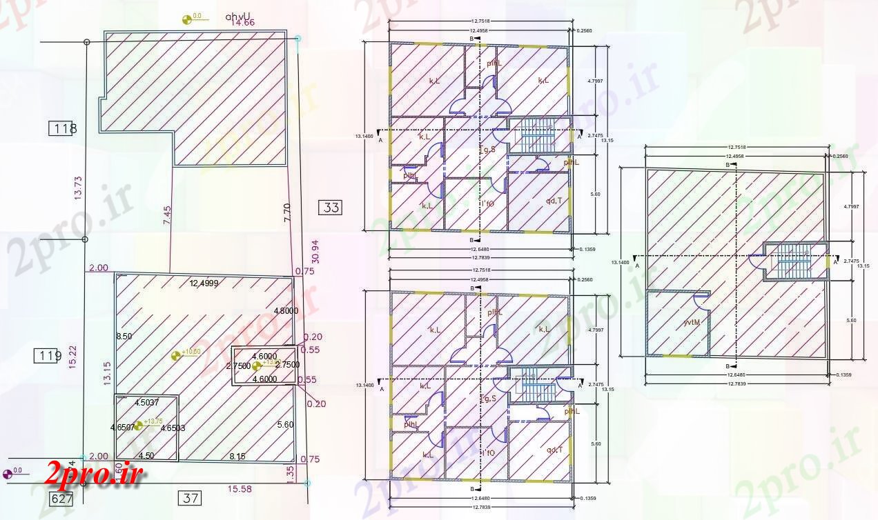 دانلود نقشه مسکونی  ، ویلایی ، آپارتمان  X 42 فوت آپارتمان   خانه  (کد156427)