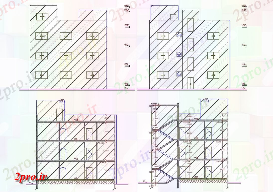 دانلود نقشه مسکونی  ، ویلایی ، آپارتمان  سطحی آپارتمان   طراحی ساختمان  نشیمن (کد156428)