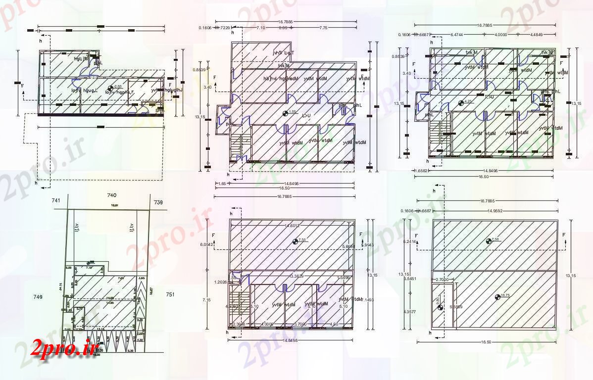 دانلود نقشه مسکونی  ، ویلایی ، آپارتمان  اتوکد آپارتمان   طرحی طبقه با ابعاد (کد156429)