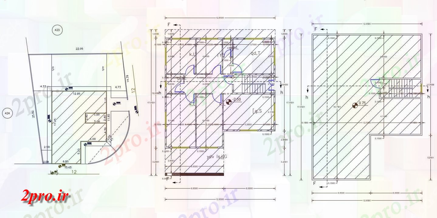 دانلود نقشه خانه های کوچک ، نگهبانی ، سازمانی - X 55 خانه طرحی 12 در 12 متر (کد156455)