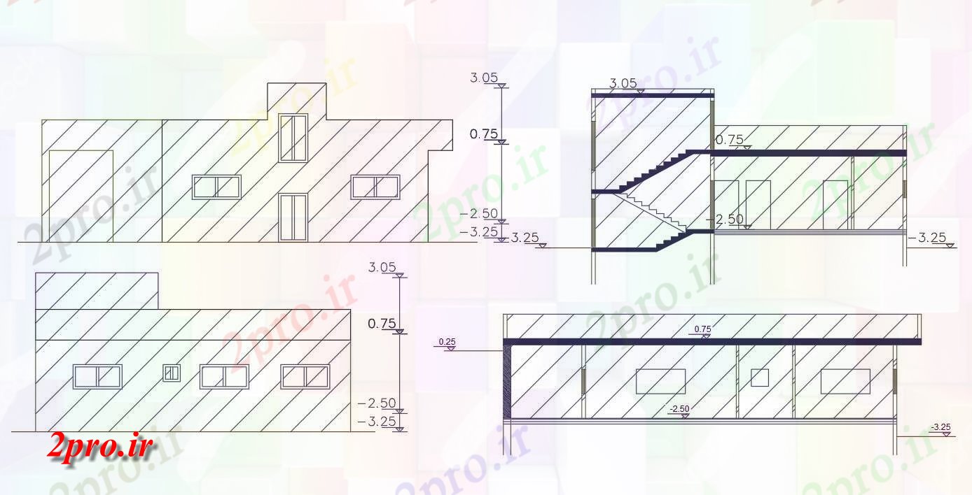 دانلود نقشه مسکونی  ، ویلایی ، آپارتمان  میدان حیاط خانه ساختمان طراحی  نشیمن (کد156456)