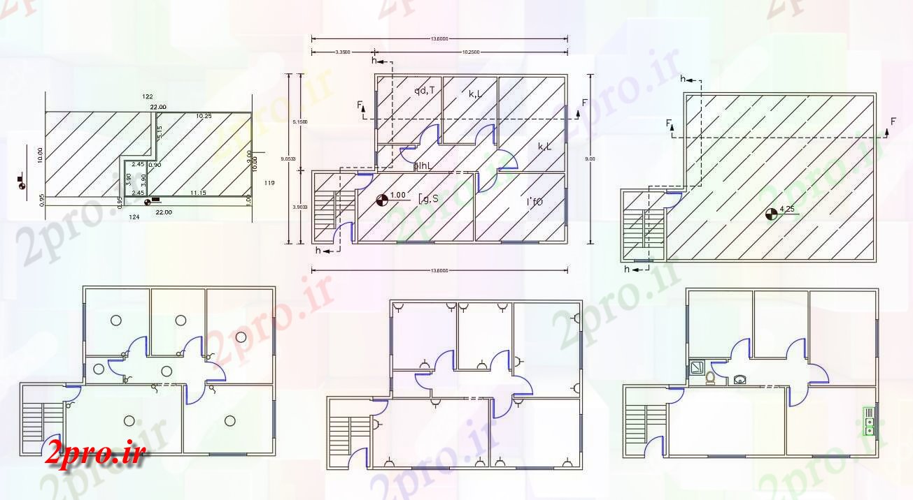 دانلود نقشه مسکونی ، ویلایی ، آپارتمان X 42 'طرحی خانه (135 میدان متری) 9 در 13 متر (کد156501)