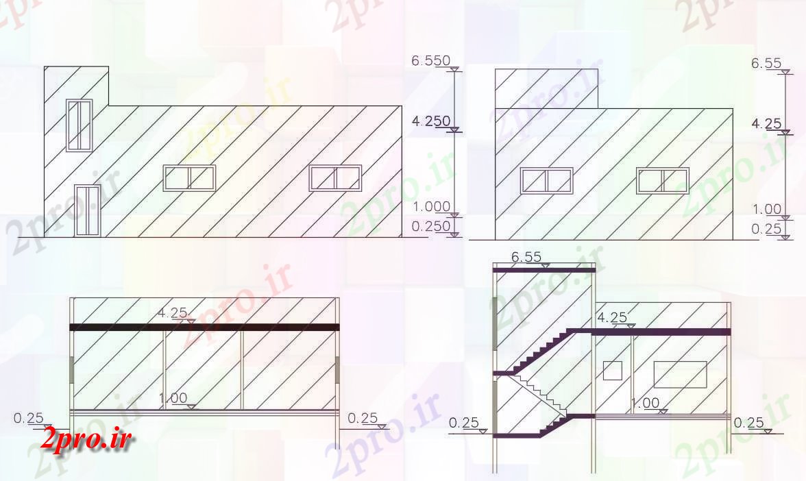 دانلود نقشه مسکونی  ، ویلایی ، آپارتمان  فوت مربع ساختمان خانه (کد156502)