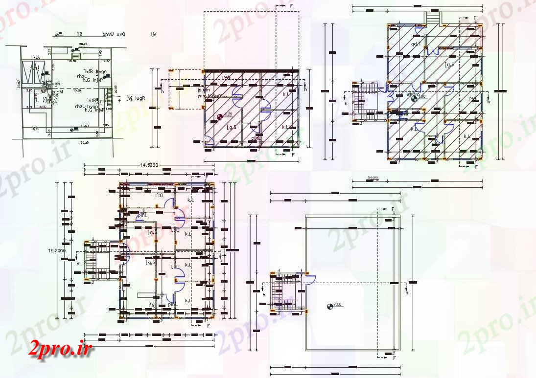 دانلود نقشه مسکونی  ، ویلایی ، آپارتمان  X 50 'آپارتمان طرحی طبقه  نشیمن (کد156521)