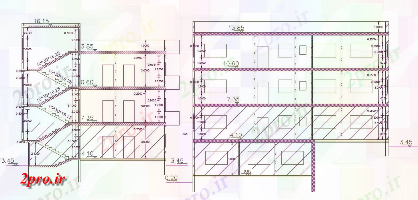 دانلود نقشه مسکونی  ، ویلایی ، آپارتمان  میدان YardsApartment ساختمان بخش نشیمن   (کد156549)