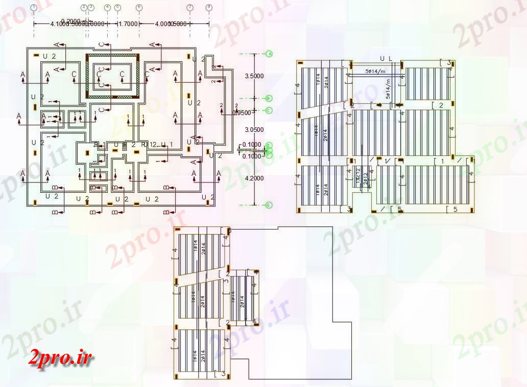 دانلود نقشه جزئیات ستون X 45 خانه کار ساخت و ساز (کد156562)