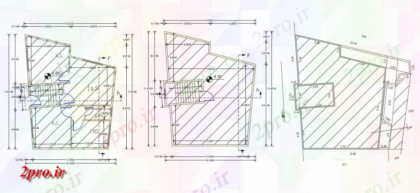 دانلود نقشه مسکونی ، ویلایی ، آپارتمان X 36 خانه (120 یارد مربع) 9 در 11 متر (کد156575)