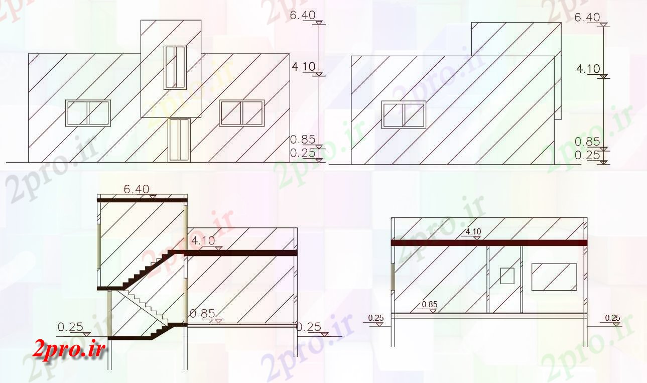 دانلود نقشه مسکونی  ، ویلایی ، آپارتمان  میدان محوطه ساختمان خانه (کد156576)